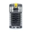 Bluewater 12 Position Fuse Block ATC wYellow Slide 32003003012