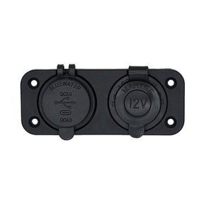 Bluewater Dual USBUSBC 12V Combo Receptacle wPlate 30004011