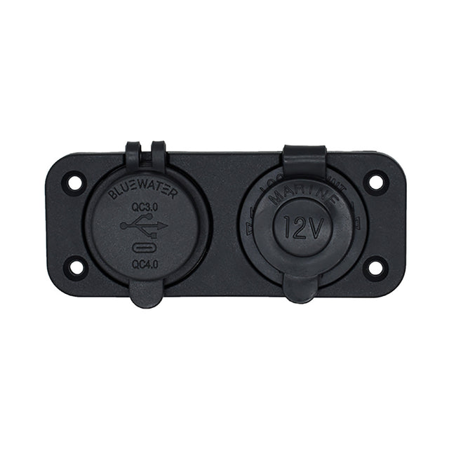 Bluewater Dual USBUSBC 12V Combo Receptacle wPlate 30004011