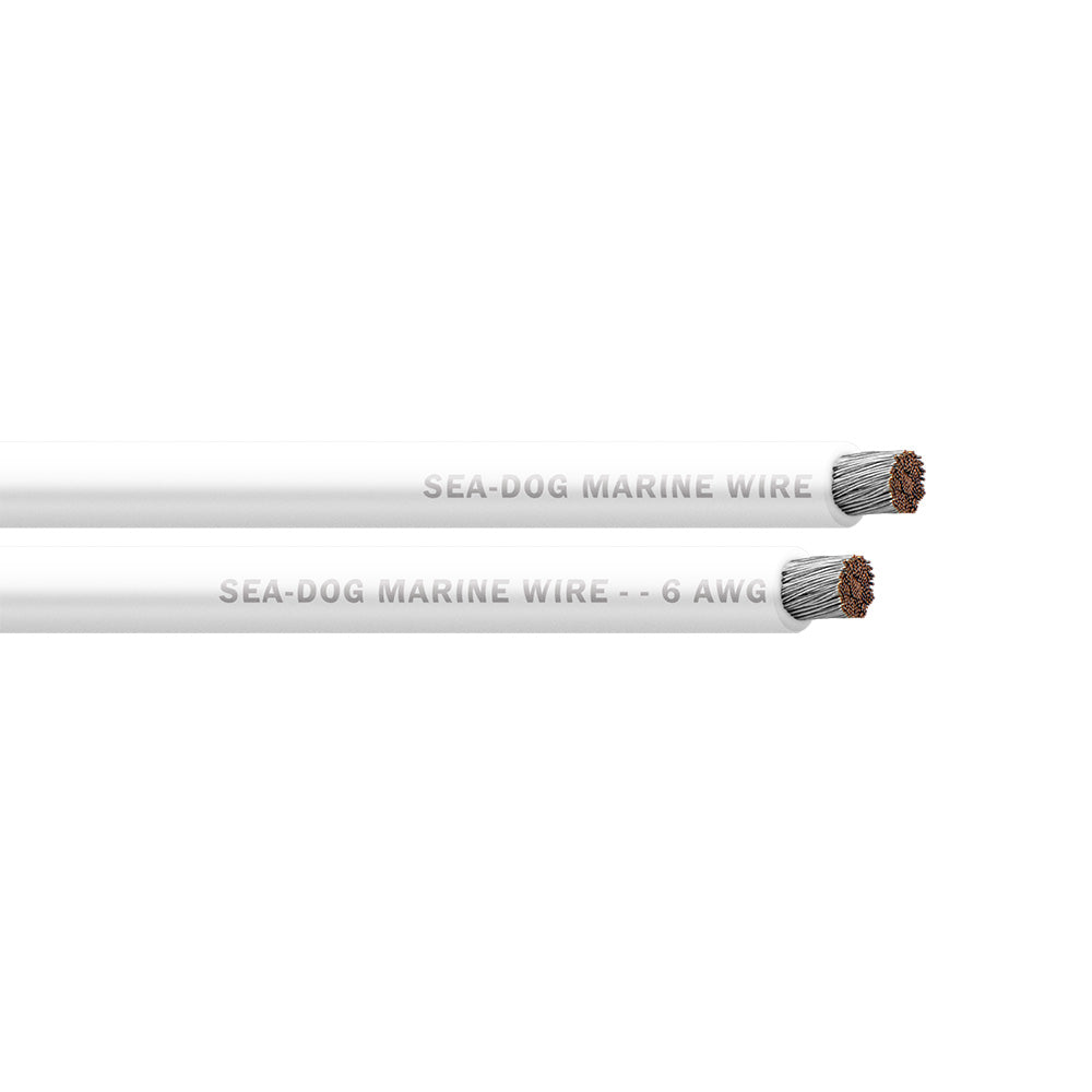 SeaDog 6 AWG White Battery Cable  50 8006051