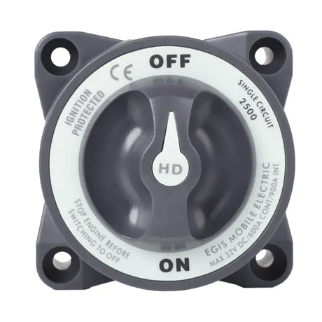 Egis Battery Switch  Heavy DutySeries 600A  OffOn 2500