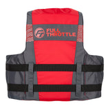Full Throttle Adult Nylon Life Jacket  2X4X  BlackRed 11220010008026