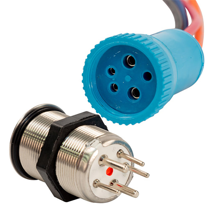 Bluewater 22MM Programmable Waterproof Off-On Blue/Red Switch w/Breaker [9060-1113]