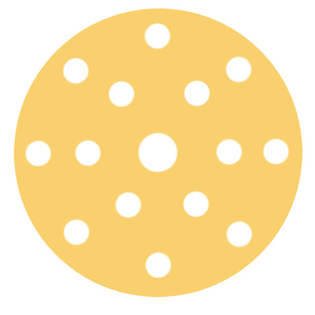 RUPES MULTIPURPOSE Paper Abrasive Discs 150mm 6  15 Holes  P120 Grit Box of 100pcs 945PD120