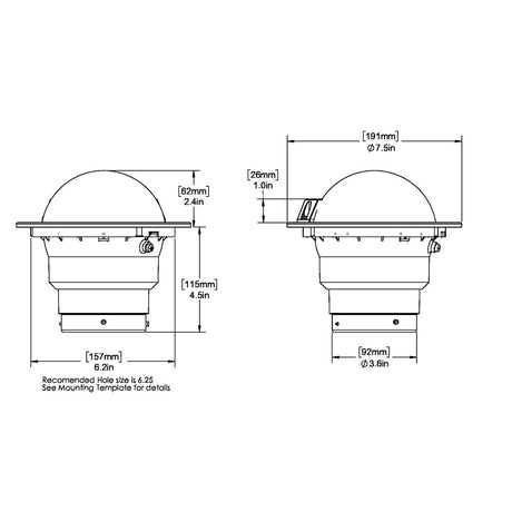 Ritchie SS5000W SuperSport Compass  Flush Mount  White SS5000W