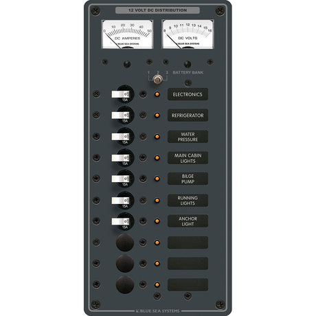 Blue Sea 8082 DC 10 Position Toggle Branch Circuit Breaker Panel 8082
