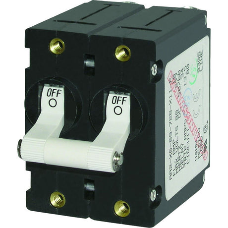 Blue Sea 7233 ASeries Double Pole Toggle  10AMP  White 7233