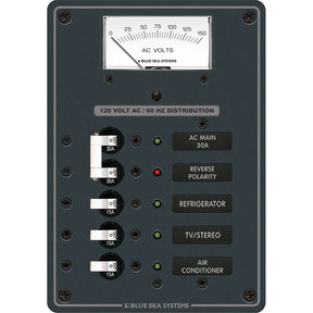 Blue Sea 8043 AC Main 3 Positions Toggle Circuit Breaker Panel  White Switches 8043