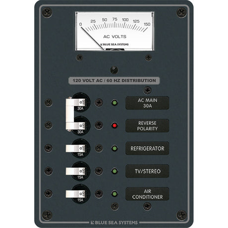 Blue Sea 8043 AC Main 3 Positions Toggle Circuit Breaker Panel  White Switches 8043