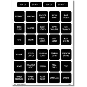 Blue Sea 4215 Square Format Label Set  30 4215