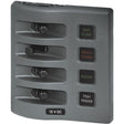 Blue Sea 4304 WeatherDeck Water Resistant Fuse Panel  4 Position  Grey 4304