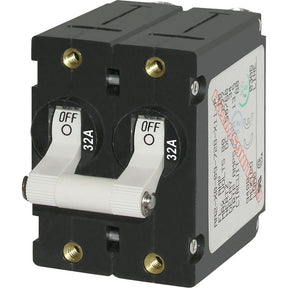 Blue Sea 7295 ASeries Double Pole Toggle  32A  White 7295