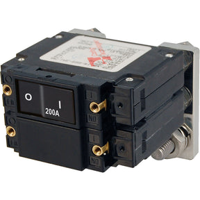 Blue Sea 7476 C  Series Flat Circuit Breaker Single and Double Pole    200 Amp 7476