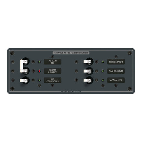 Blue Sea 8099 AC Main 4 Positions Toggle Circuit Breaker Panel  White Switches 8099