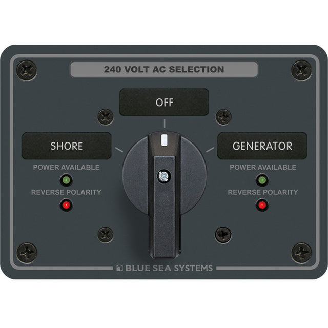 Blue Sea 8363 AC Rotary Switch Panel 65 Ampere 2 Positions  OFF 3 Pole 8363
