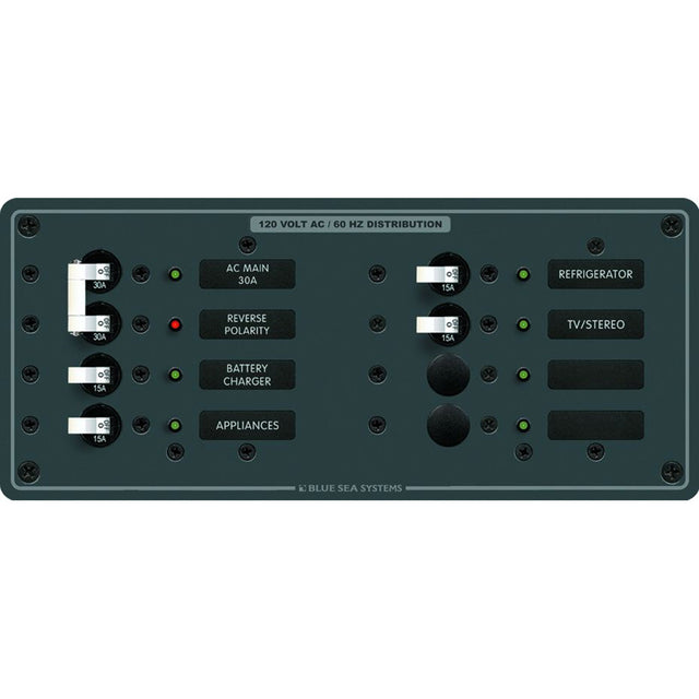 Blue Sea 8412 AC Main  6 Positions  White 8412