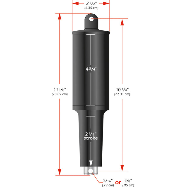 Lenco 101XD Extreme Duty Actuator  12V  214 Stroke  516 Hardware 15055001