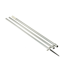 Lees 185 Bright Silver Pole wBlack Spike Step Tube 15 MX8718CR