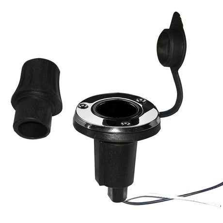 Perko Locking Collar Pole Light Mounting Base  2 Pin  Round  Stainless Steel 1045P0SDP