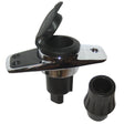 Perko Locking Collar Pole Light Mounting Base  2 Pin  Chrome Plated wBlack Cover 1060PB0DP
