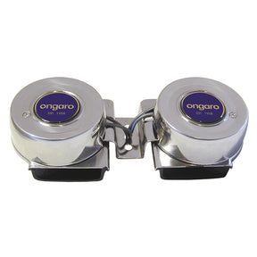 Schmitt Marine Ongaro AllStainless Mini Compact Twin Horn  12V 10002