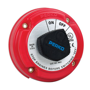 Perko Medium Duty Battery Disconnect Shut OffOn  250 Amp Continuous 1232VDC 9601DP