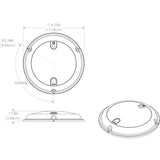 Lumitec TouchDome  Dome Light  Polished SS Finish  2Color WhiteRed Dimming 101098