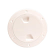 Beckson 4 Smooth Center ScrewOut Deck Plate  Beige DP40N
