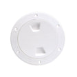 Beckson 4 Smooth Center ScrewOut Deck Plate  White DP40W