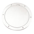 Beckson 6 Smooth Center PryOut Deck Plate  White DP61W