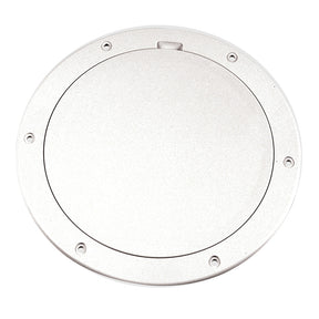 Beckson 6 Smooth Center PryOut Deck Plate  White DP61W