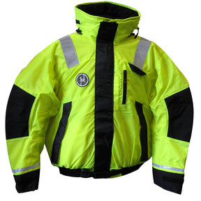 First Watch AB1100 Flotation Bomber Jacket  HiVis YellowBlack  Large AB1100HVL