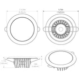 Lumitec Mirage  Flush Mount Down Light  Glass FinishPolished SS Bezel  3Color RedBlue NonDimming wWhite Dimming 113118