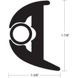 TACO Flex Vinyl Rub Rail Kit  Black wBlack Insert  50  178 X 138 V113426BBK502