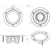 Lumitec Shadow  Flush Mount Down Light  White Finish  3Color RedBlue NonDimming wWhite Dimming 114128