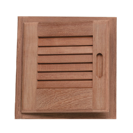 Whitecap Teak Louvered Door  Frame  Left Hand  12 x 12 60721