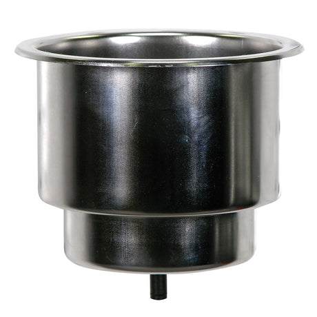 Whitecap Flush Cupholder wDrain  302 Stainless Steel S3511C