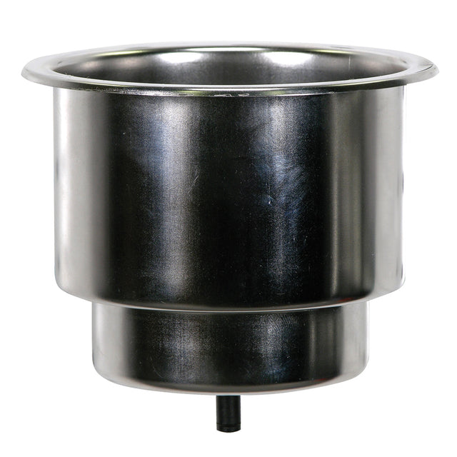 Whitecap Flush Cupholder wDrain  302 Stainless Steel S3511C