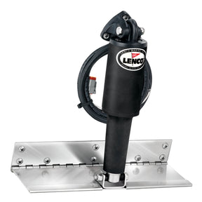 Lenco 4 x 12 Limited Space Trim Tab Kit wo Switch Kit 12V  ElectroPolished  Short Actuator 15088101