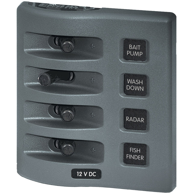 Blue Sea 4305 WeatherDeck 12V DC Waterproof Switch Panel  4 Posistion 4305