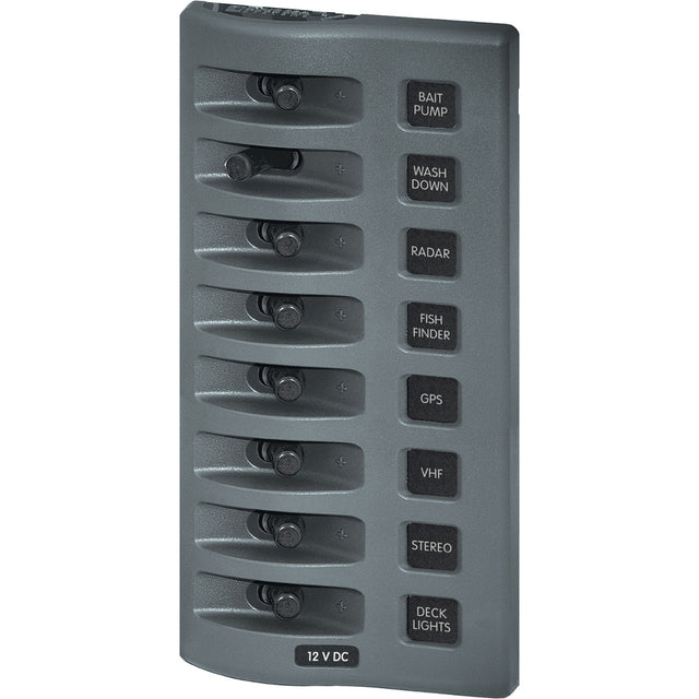 Blue Sea 4309 WeatherDeck 12V DC Waterproof Switch Panel  8 Position 4309