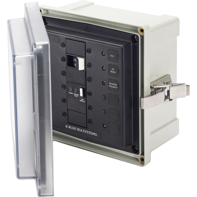 Blue Sea 3119 SMS Surface Mount System Panel Enclosure  120240V AC  50A ELCI Main  1 Blank Circuit Position 3119