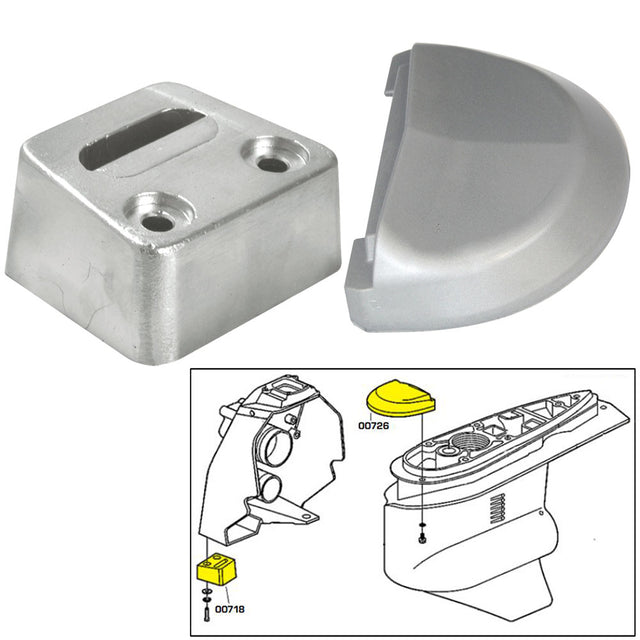 Tecnoseal Anode Kit wHardware  Volvo SX  Zinc 20708