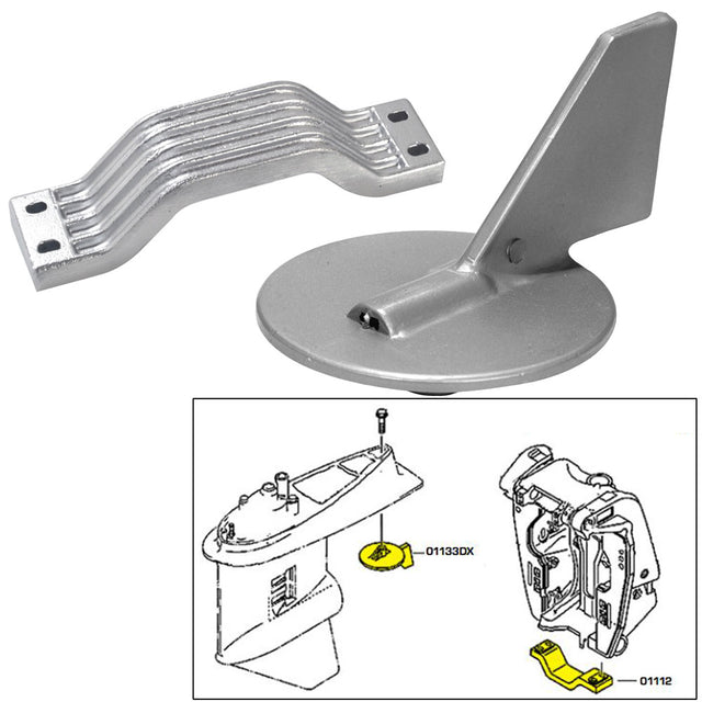 Tecnoseal Anode Kit  Yamaha 150200HP  Aluminum 21101AL