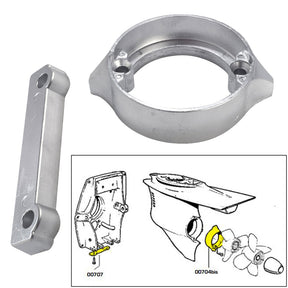 Tecnoseal Anode Kit wHardware  Volvo DuoProp 280  Aluminum 20702AL