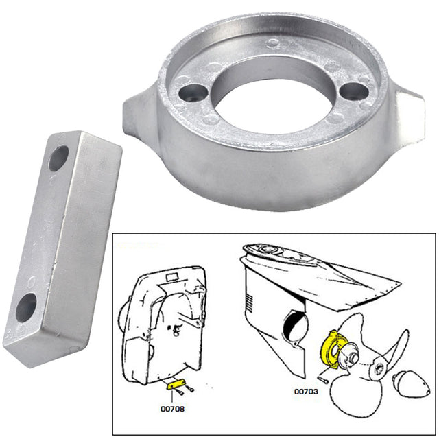 Tecnoseal Anode Kit wHardware  Volvo 290  Aluminum 20705AL