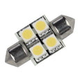 Lunasea Pointed Festoon 4 LED Light Bulb  31mm  Cool White LLB202C2100