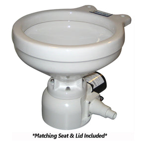Raritan Sea Era Toilet  Marine Size  Remote Intake Pump  Straight  90 Discharge  Smart Toilet Control  12v 162MR012