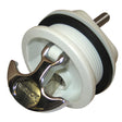 Whitecap THandle Latch  Chrome Plated ZamacWhite Nylon  Locking  Freshwater Use Only S0226WC