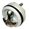 Whitecap THandle Latch  Chrome Plated ZamacWhite Nylon  No Lock  Freshwater Use Only S0230WC